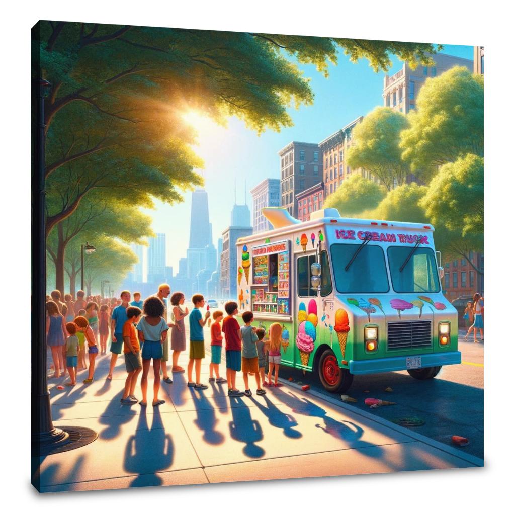 Ice Cream Summer Joy Canvas