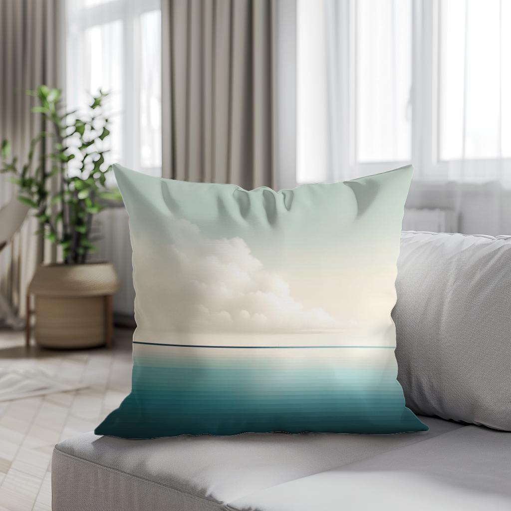 Calm Horizon Cotton Cushion