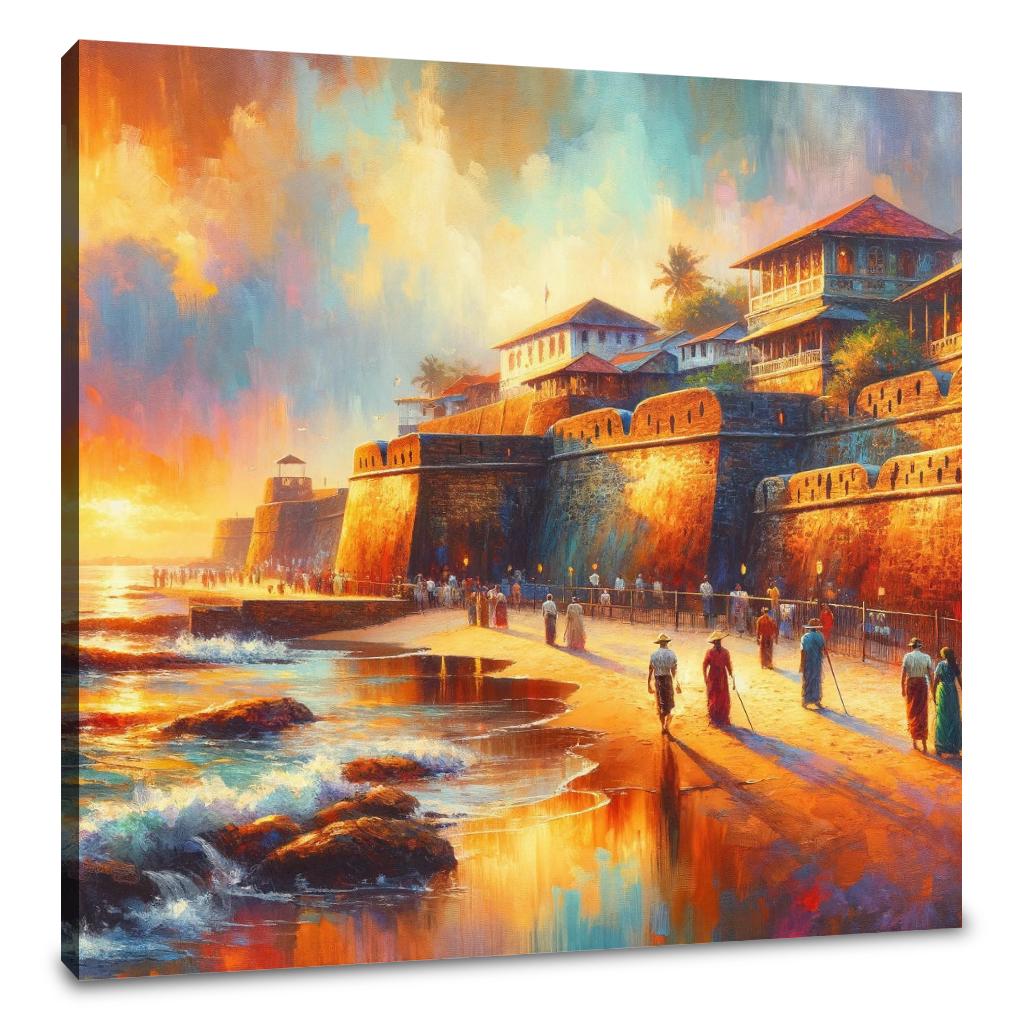 Galle Fort Sunset Canvas