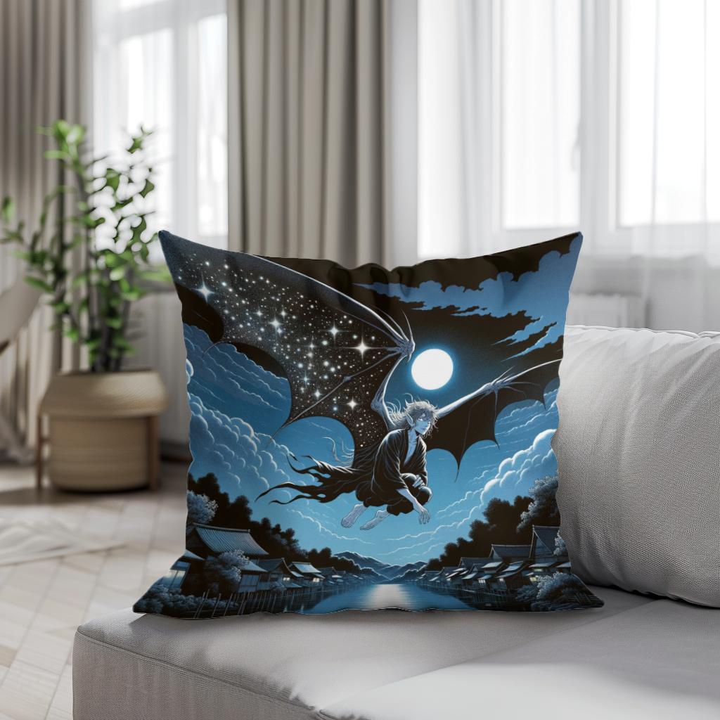 Nocturnal Grace Cotton Cushion