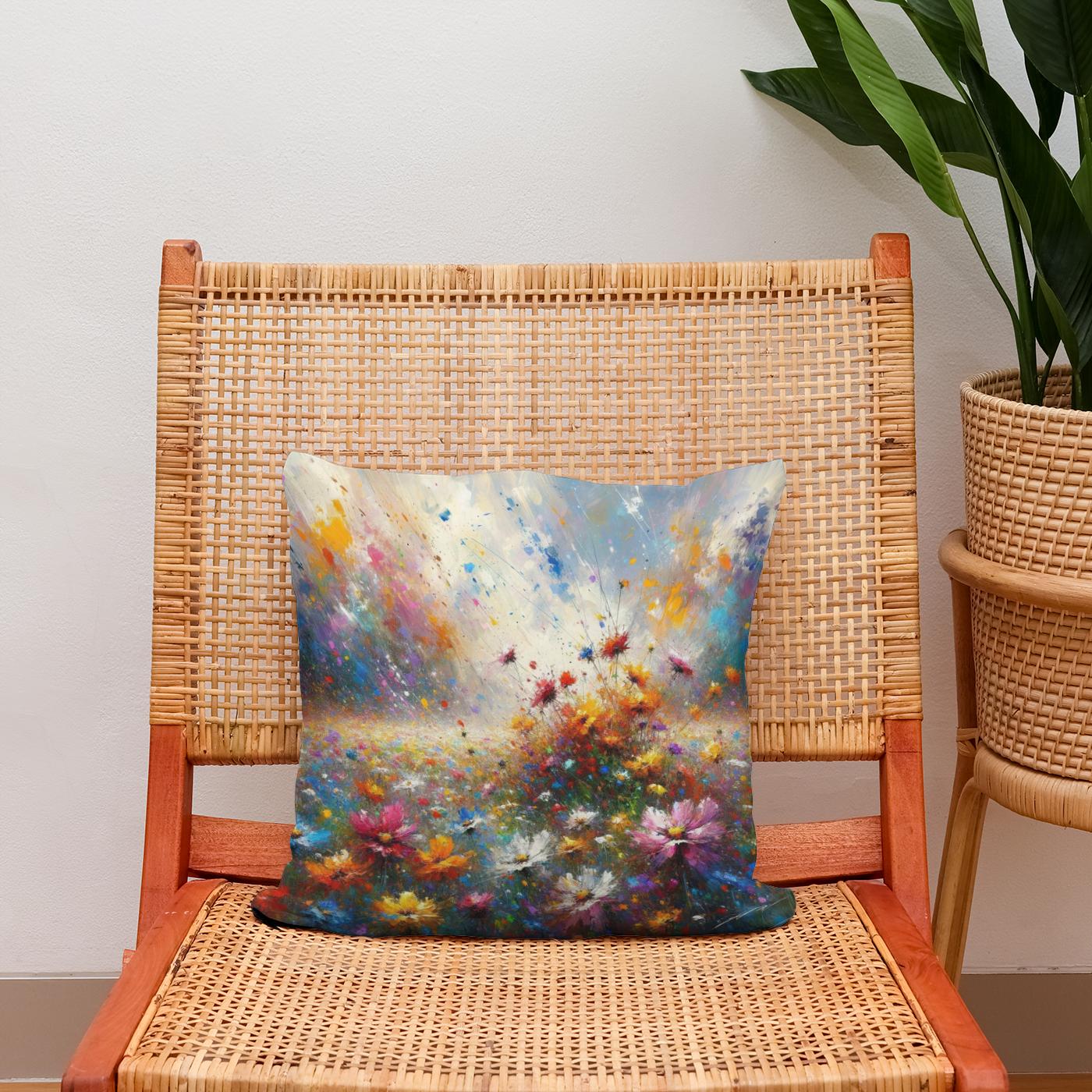 Wildflower Exuberance Cotton Cushion