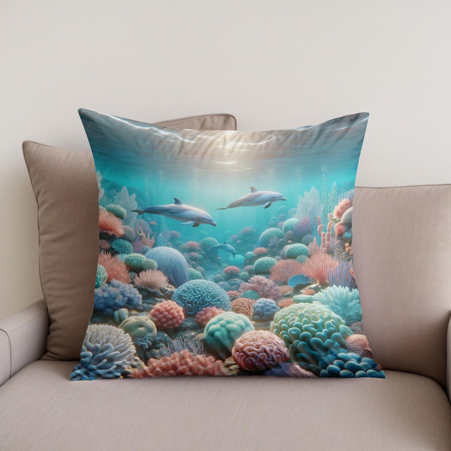 Mystic Seascape Cotton Cushion