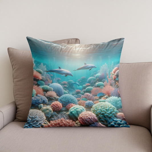 Mystic Seascape Cotton Cushion