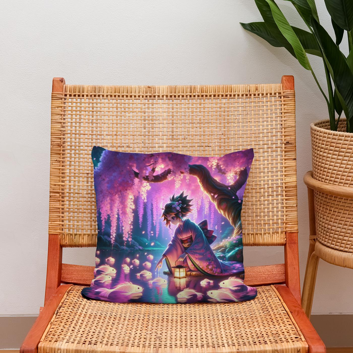 Enchanted Sakura Serenity Cotton Cushion