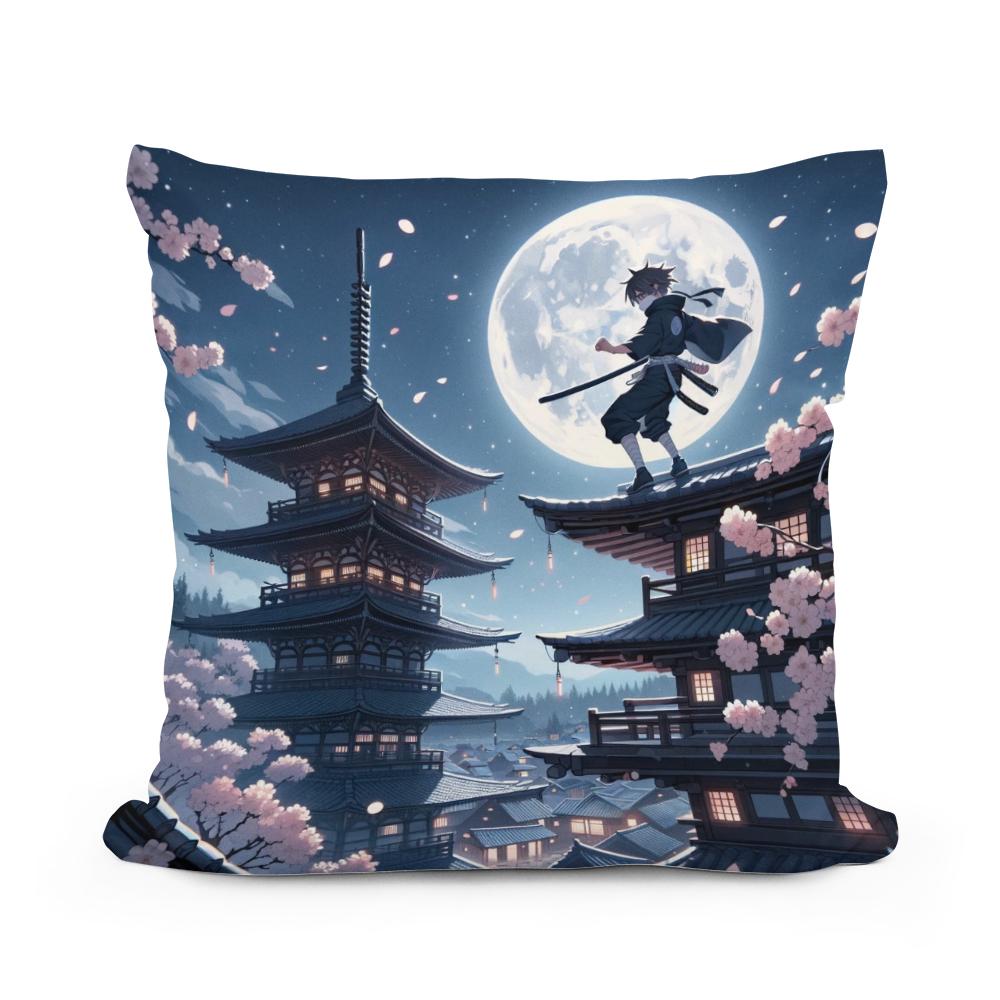 Moonlit Ninja Cotton Cushion