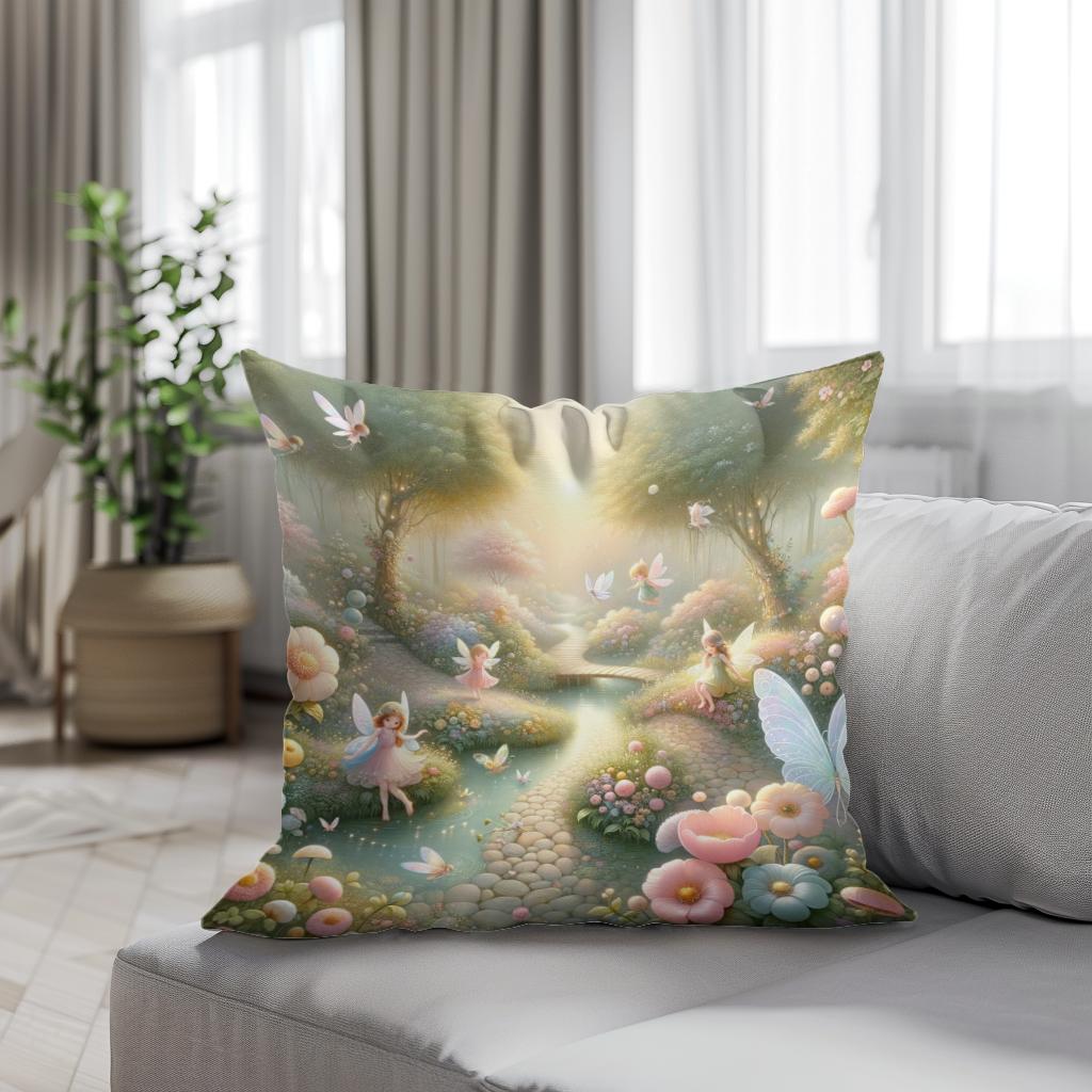 Fairy Garden Cotton Cushion