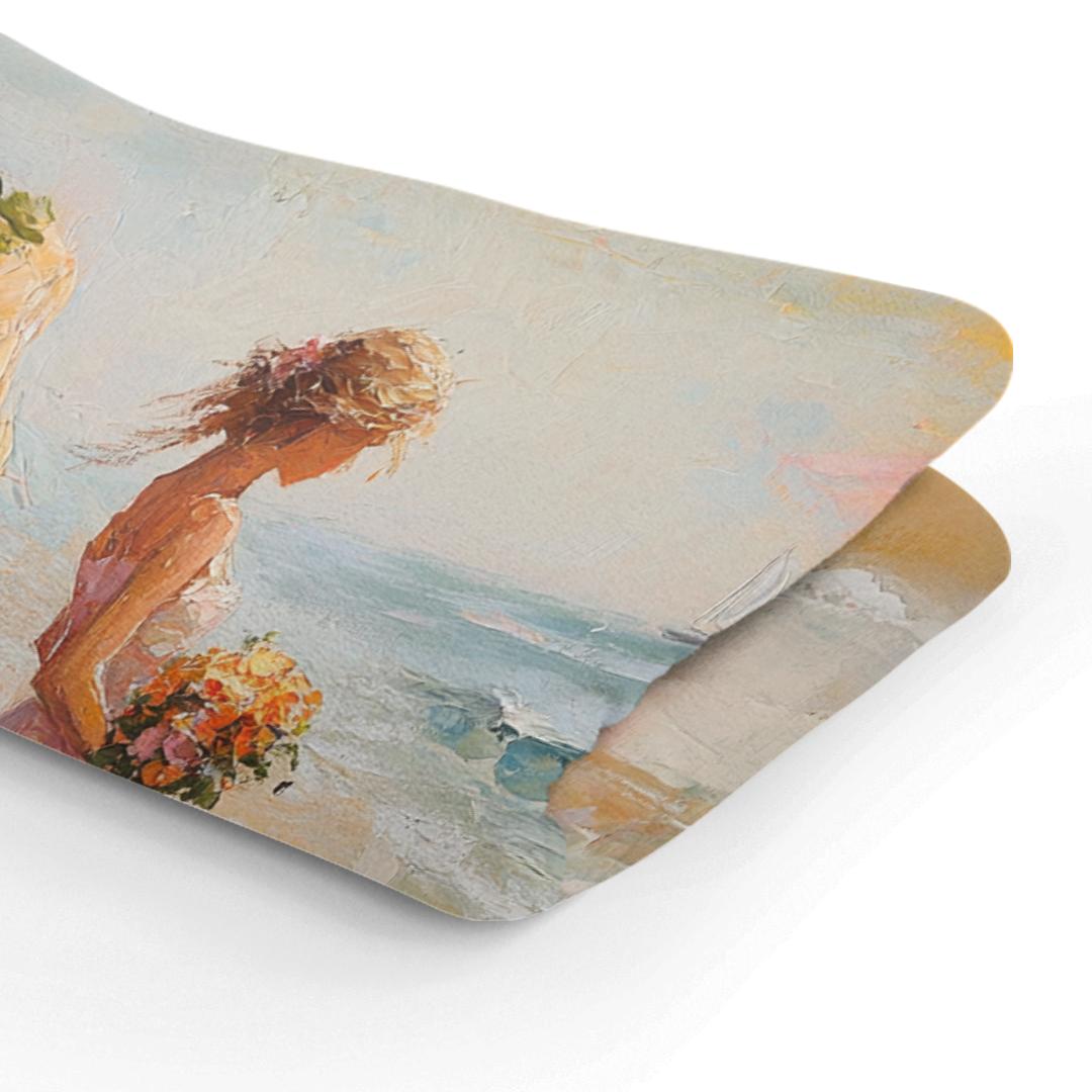 Melancholic Sunrise Shoreline Blanket
