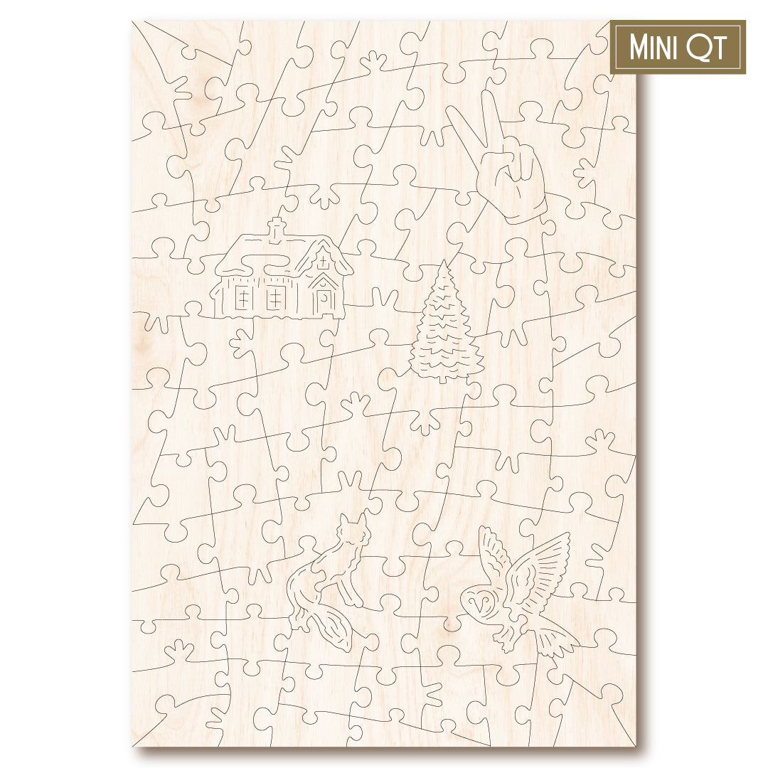 Winter Woodland Cottage MINI QT