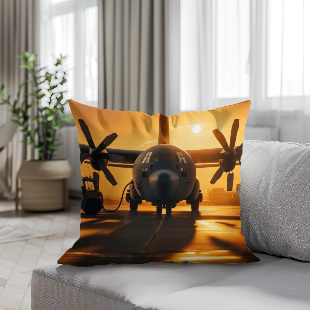 Golden Hour Mission Cotton Cushion