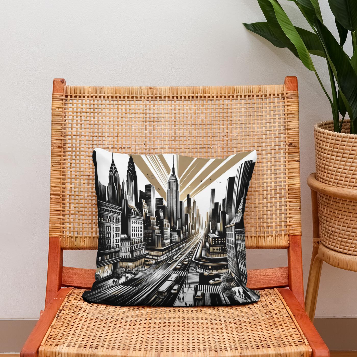 City Pulse: Urban Rhythms Cotton Cushion