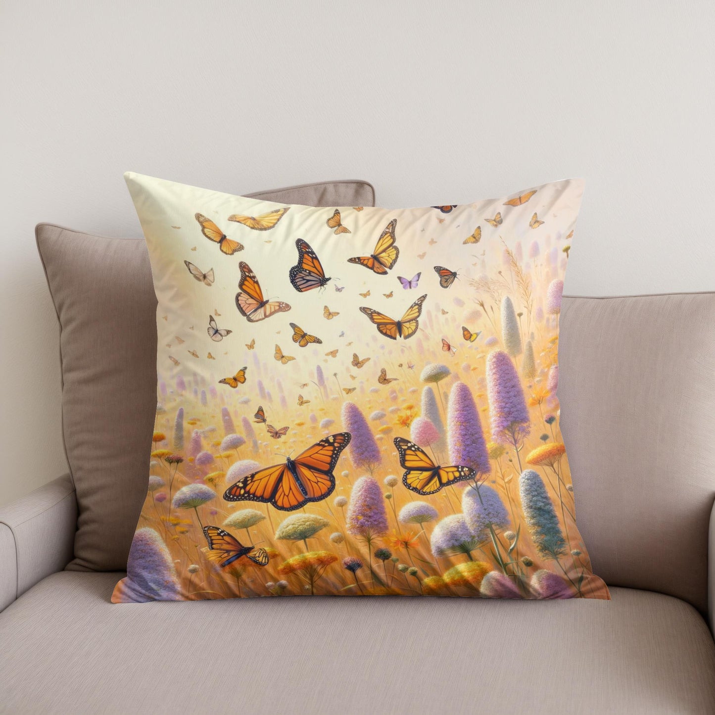 Monarch Meadow Cotton Cushion