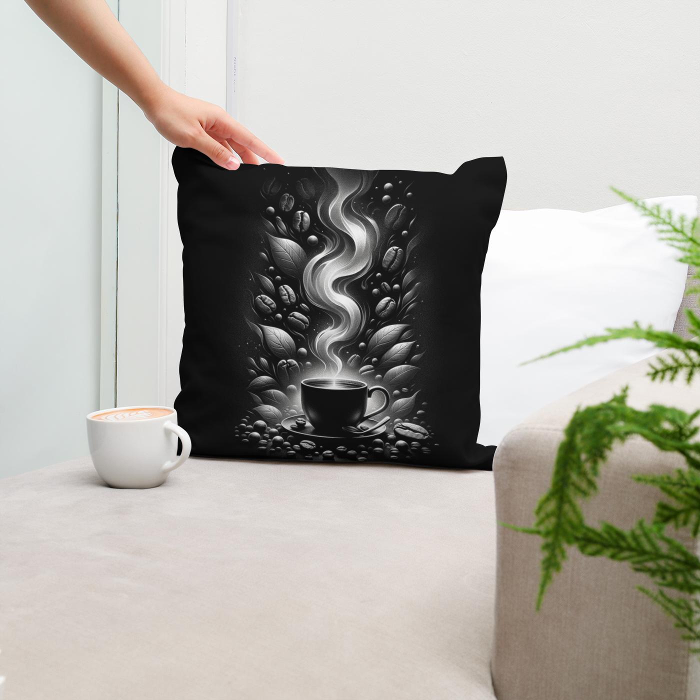 Steamy Mornings: Silver Aroma Cotton Cushion