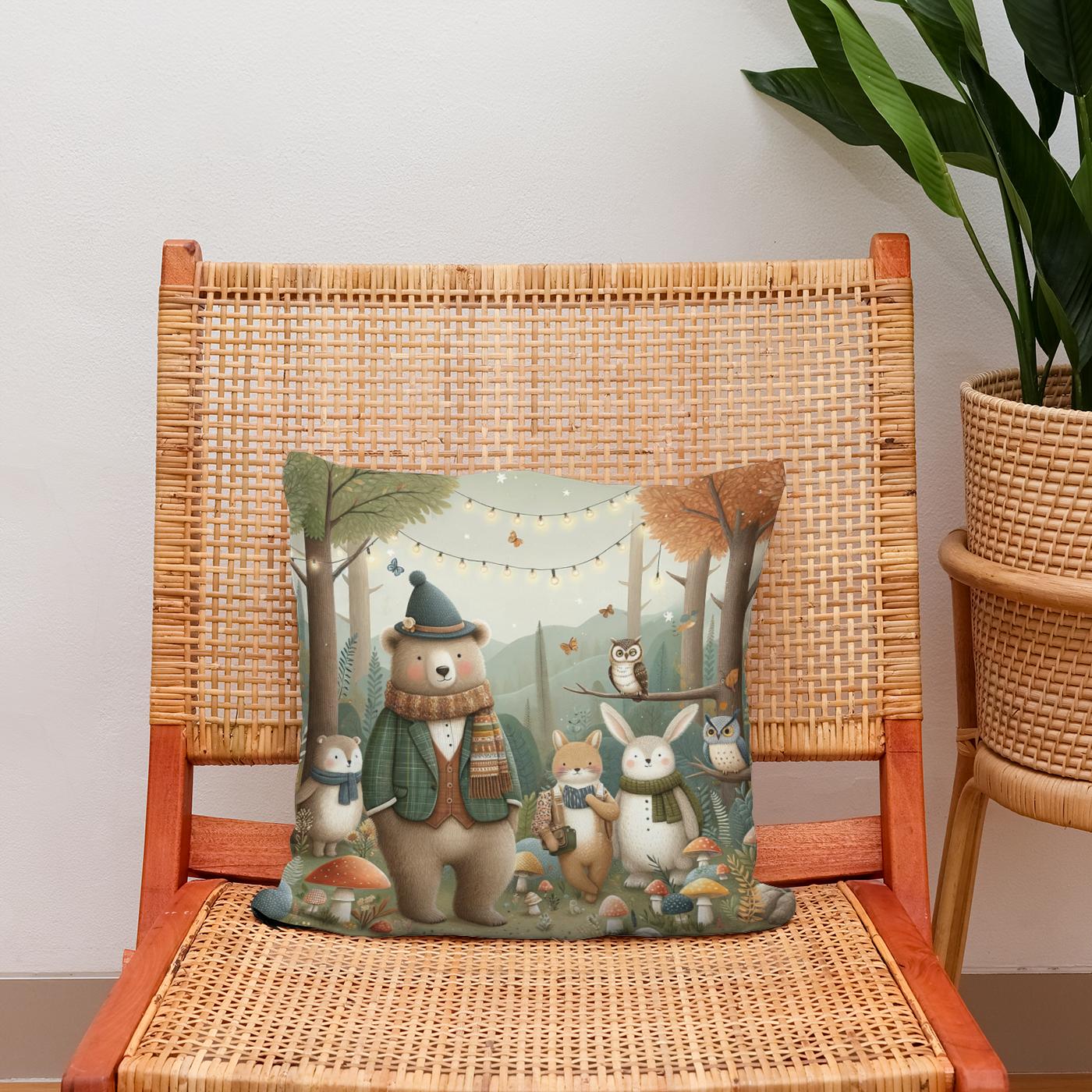 Enchanted Woods Cotton Cushion