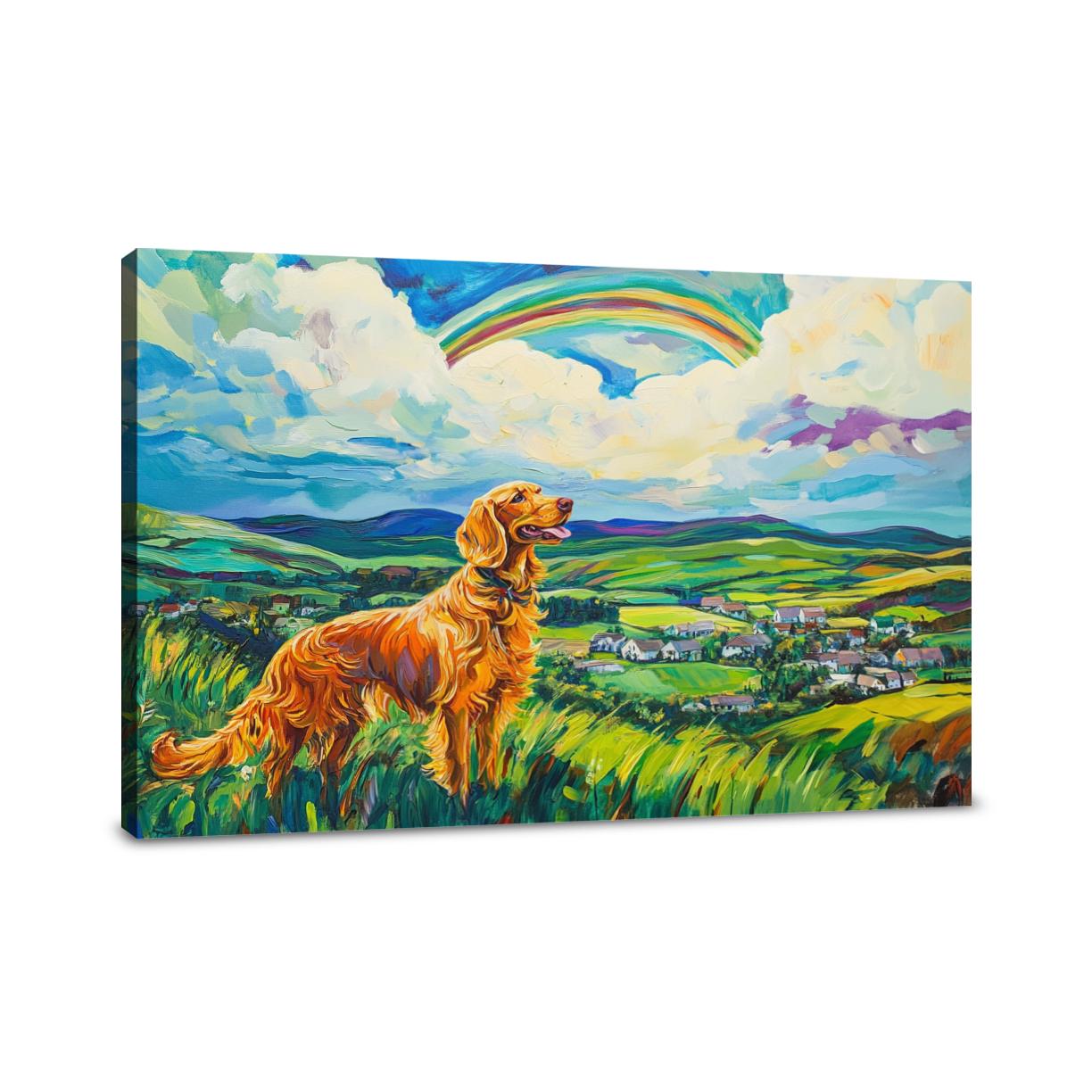 Golden Retriever's Paradise Canvas