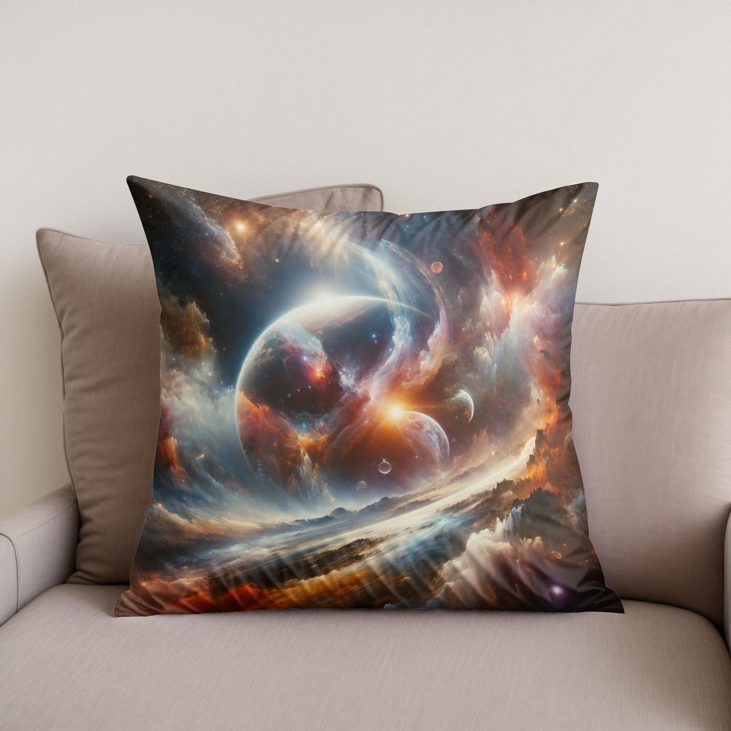 Cosmic Abstraction Cotton Cushion