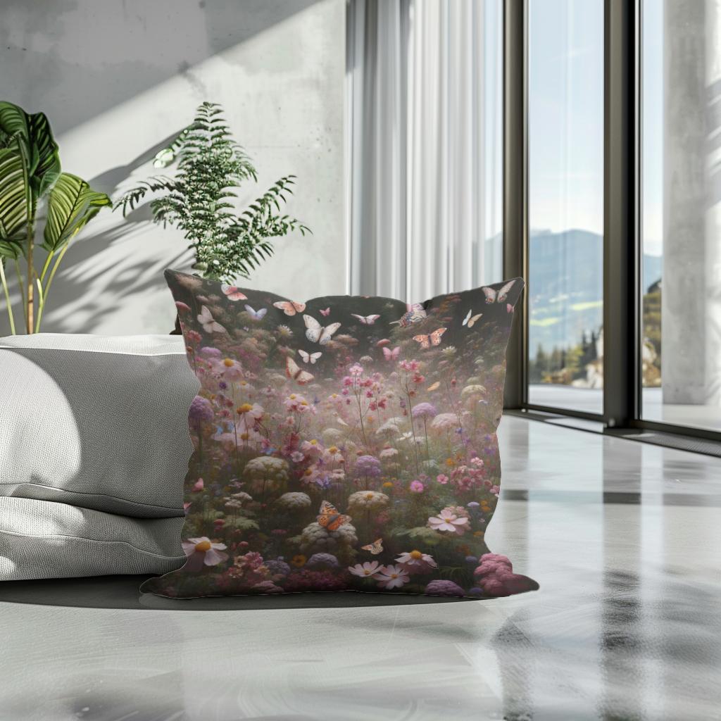 Butterfly Haven Cotton Cushion