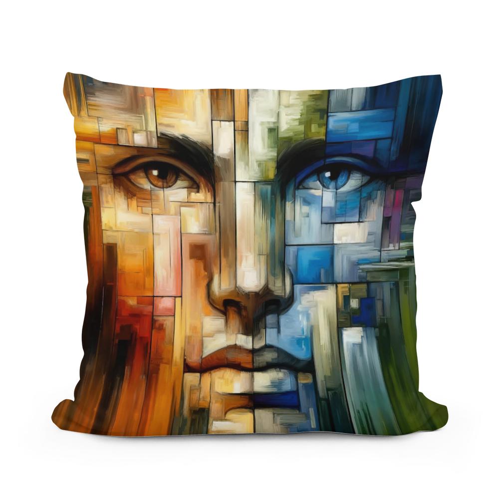 Emotional Mosaic Cotton Cushion