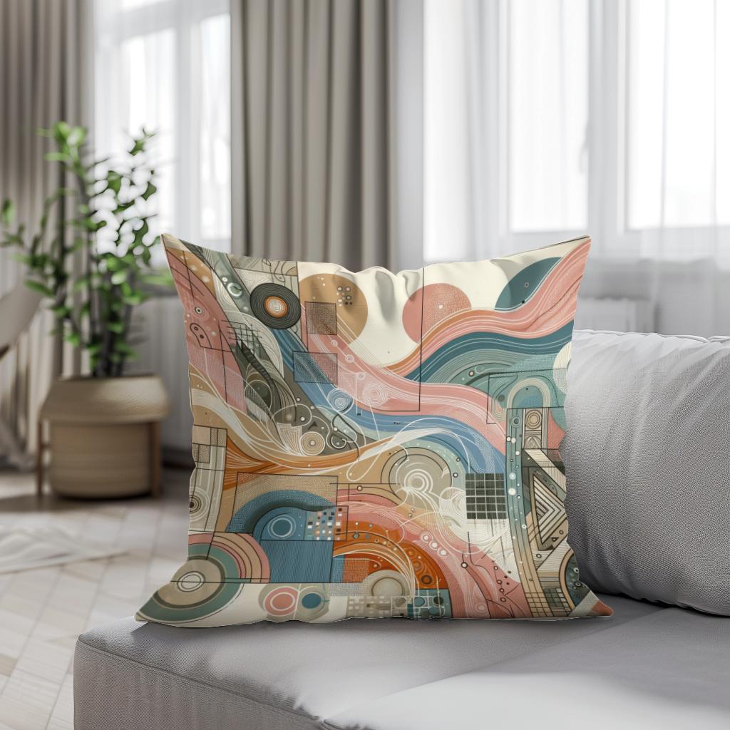 Diverse Essence Mosaic Cotton Cushion