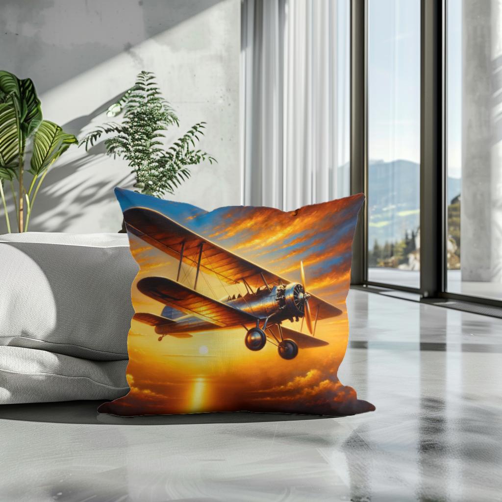 Sunset Flight Cotton Cushion