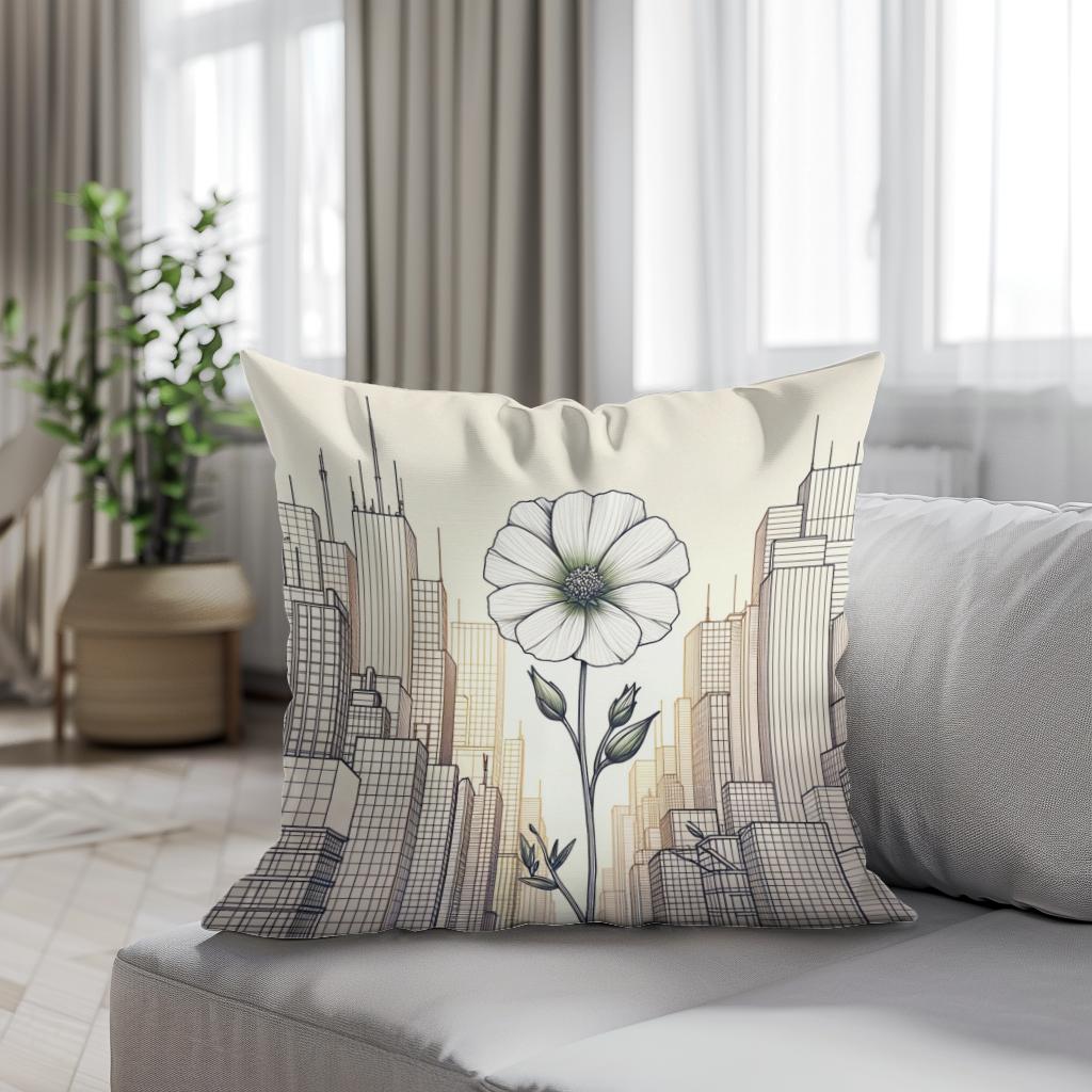 Urban Blossom Cotton Cushion