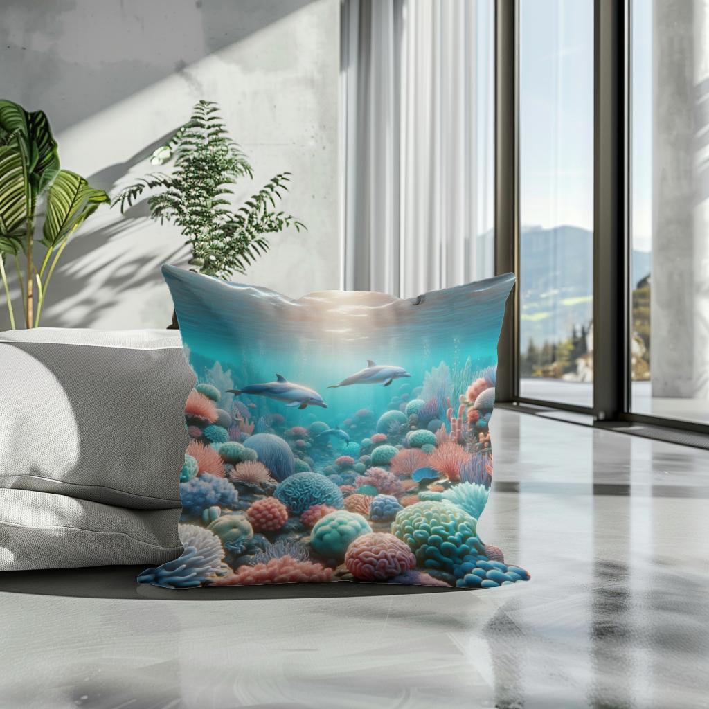 Mystic Seascape Cotton Cushion