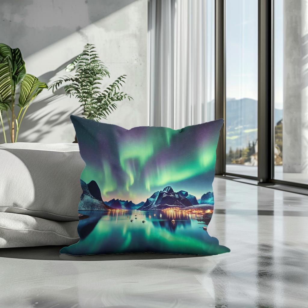Aurora Fjord Cotton Cushion