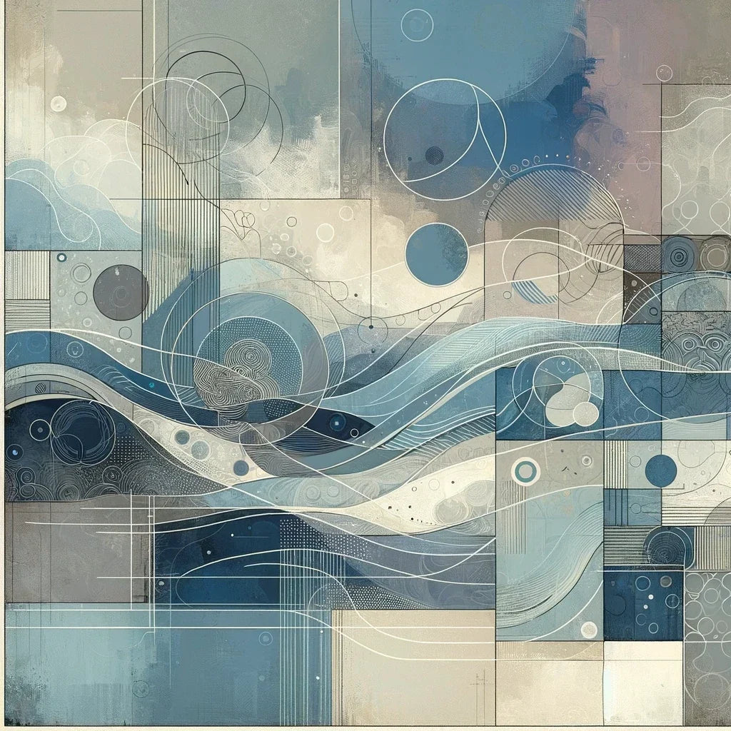 Quietude's Abstract Harmony Cotton Cushion