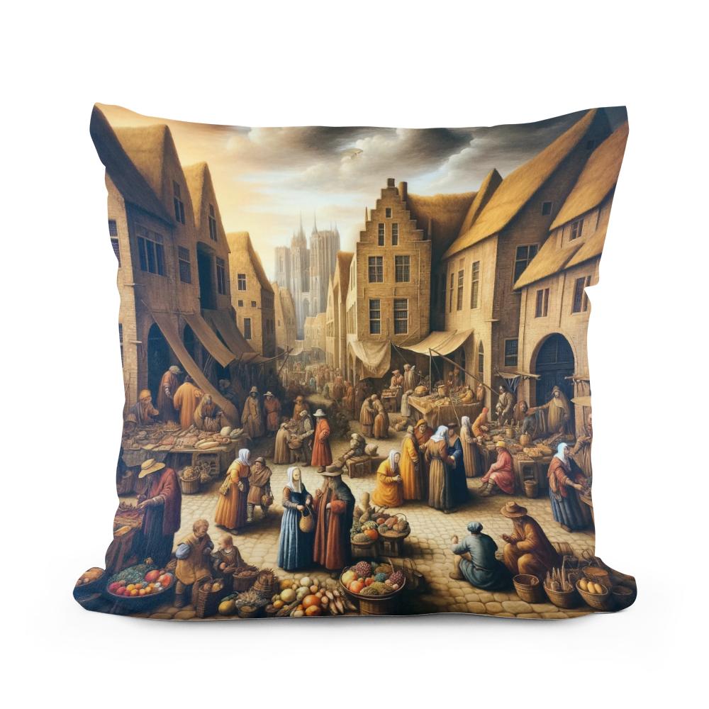Market Day Cotton Cushion