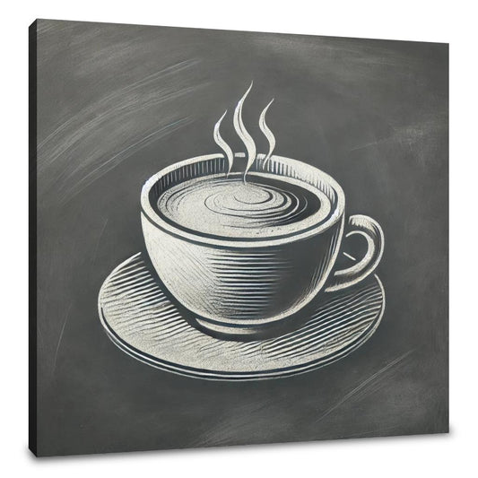 Café Chalkboard Coffee Canvas