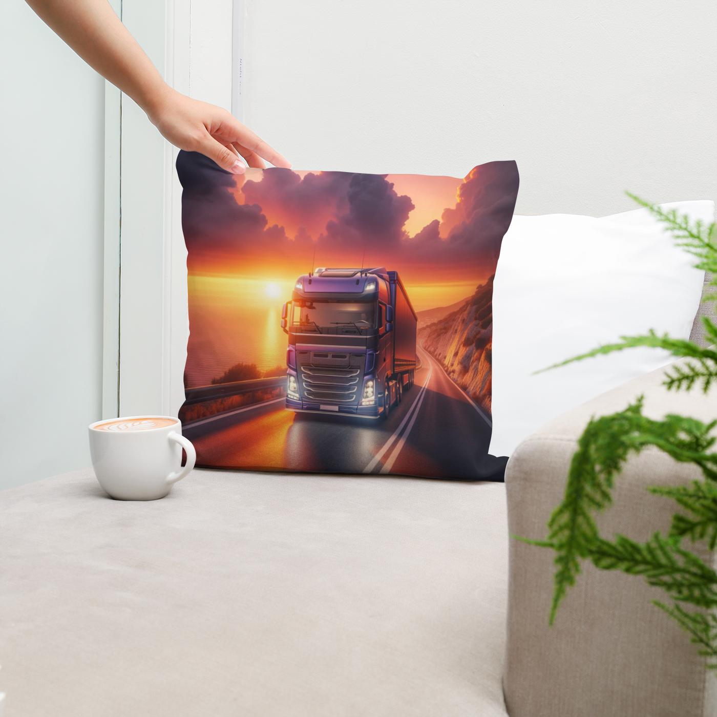 Coastal Sunset Journey Cotton Cushion