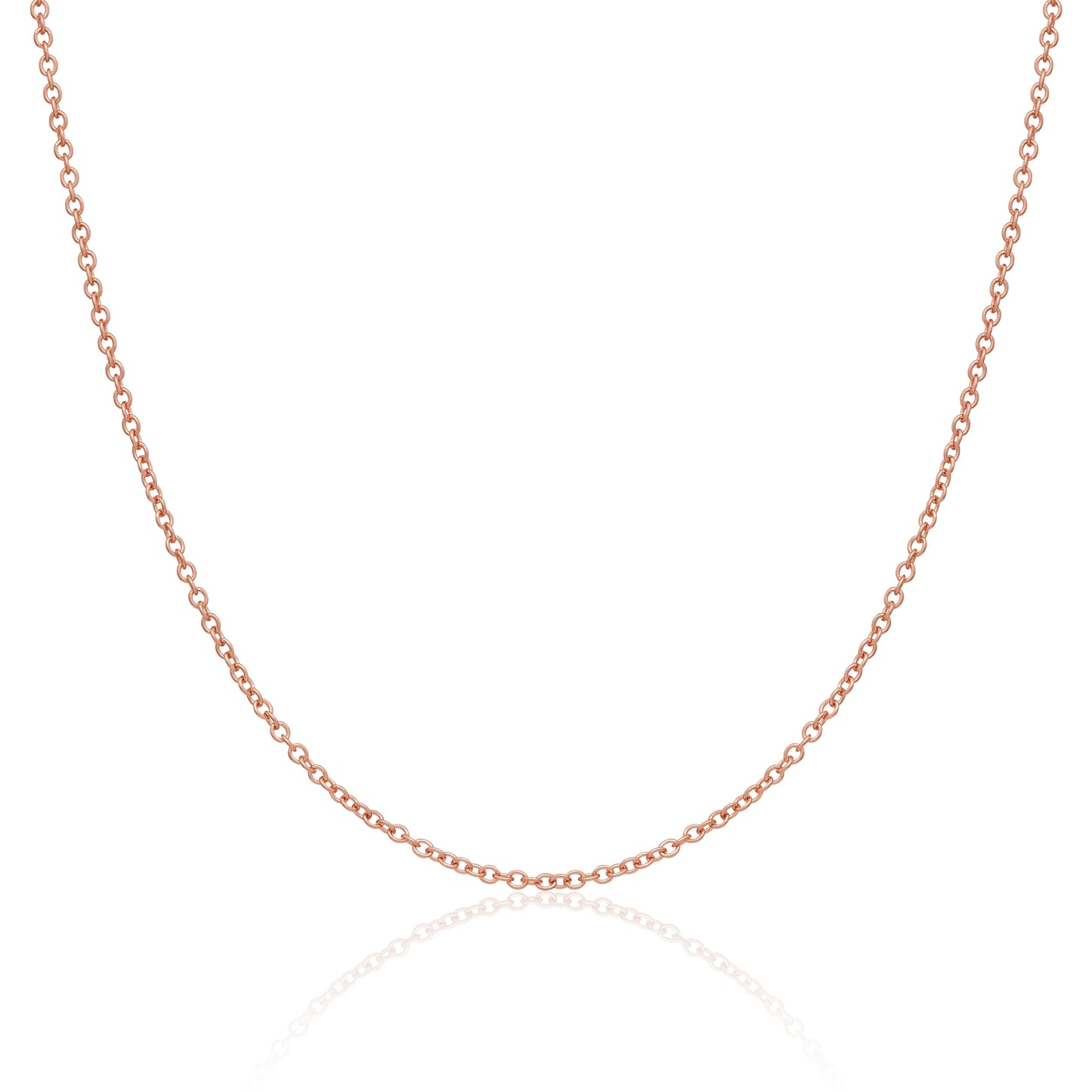 9ct Rose Gold Trace Chain - 18 Inches