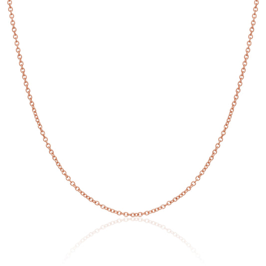 9ct Rose Gold Trace Chain - 18 Inches