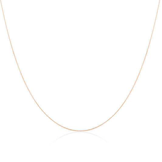 9ct Rose Gold Diamond Cut Curb Chain