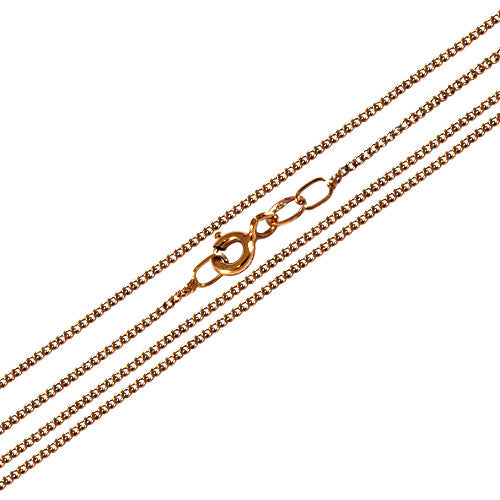 9ct Rose Gold Diamond Cut Curb Chain