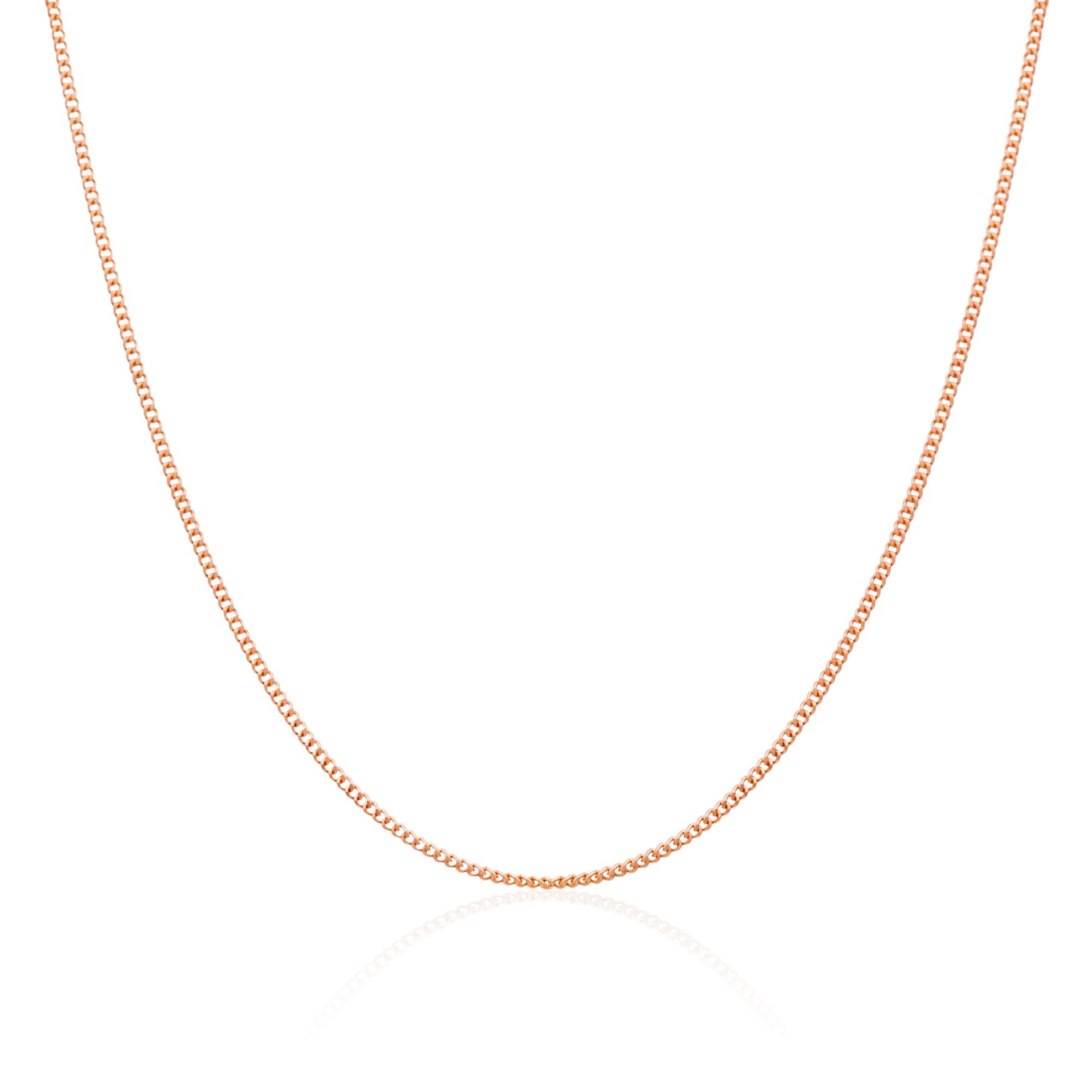 9ct Heavy Rose Gold Diamond Cut Curb Chain