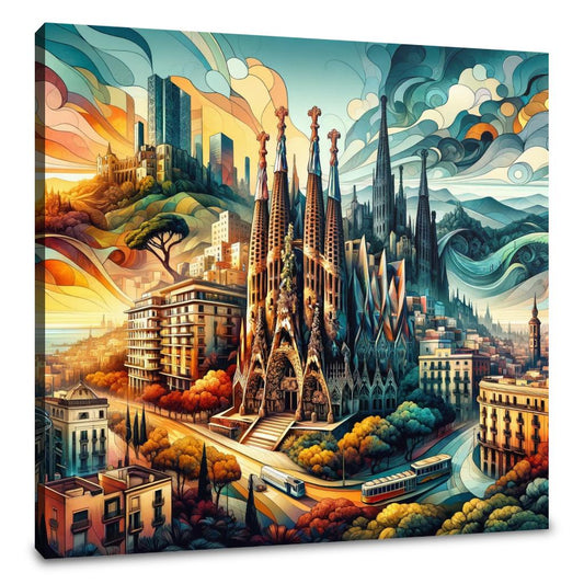 Barcelona Dreamscape Canvas