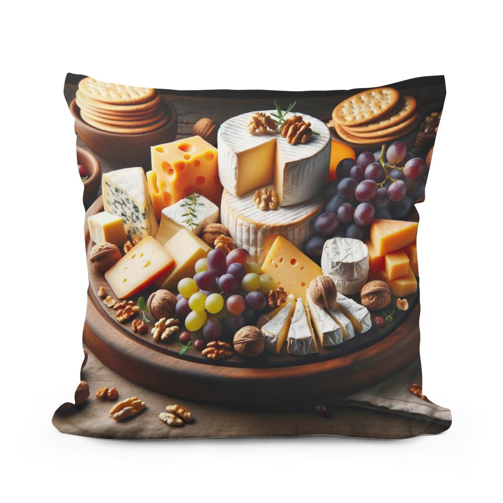 Gourmet Cheeseboard Cotton Cushion