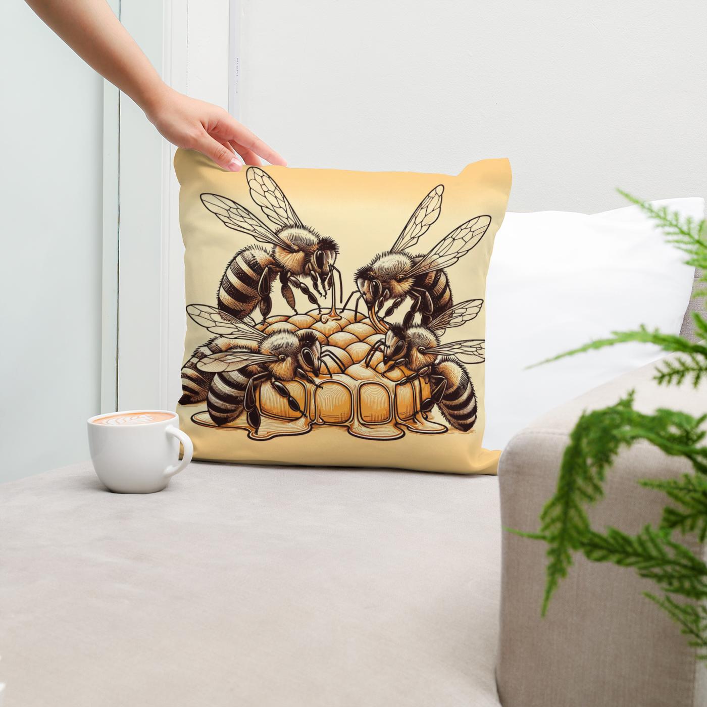 Honeyed Harmony Cotton Cushion