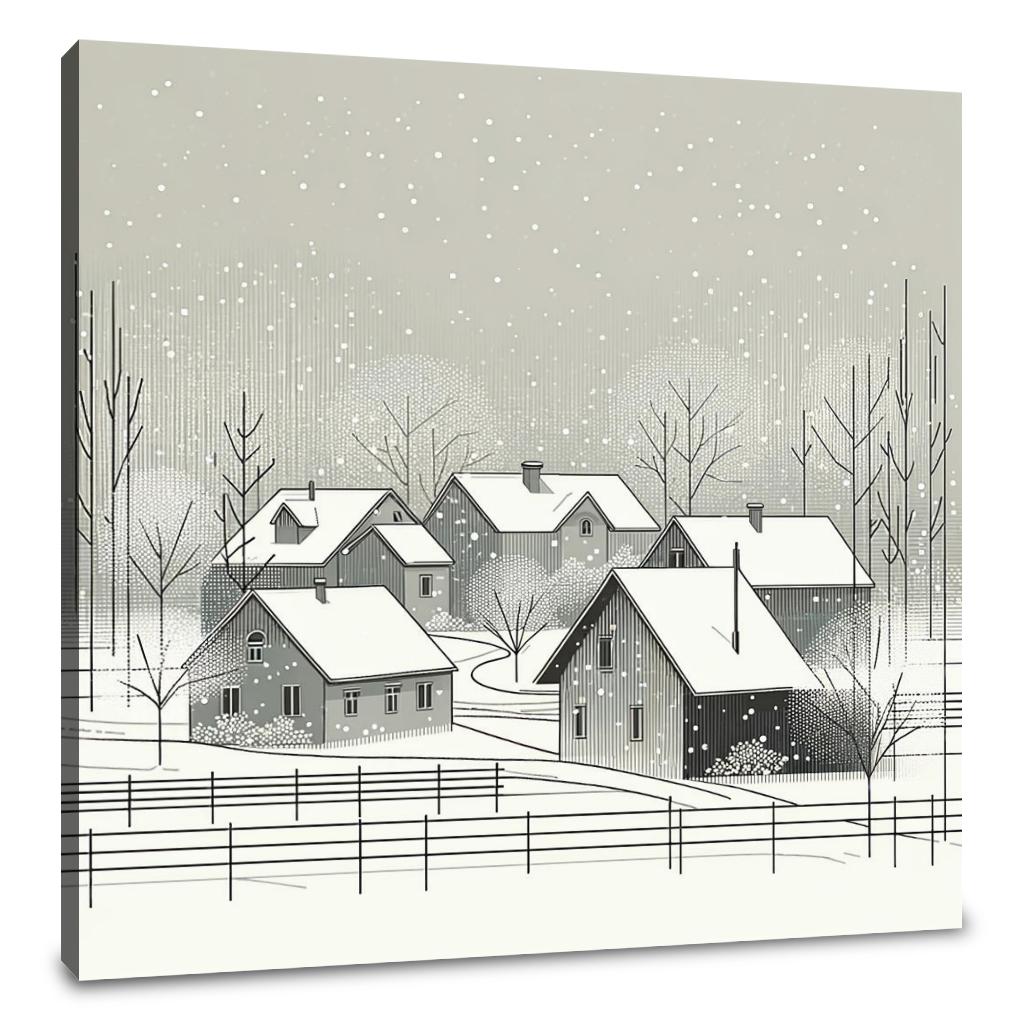 Winter's First Snow Canvas