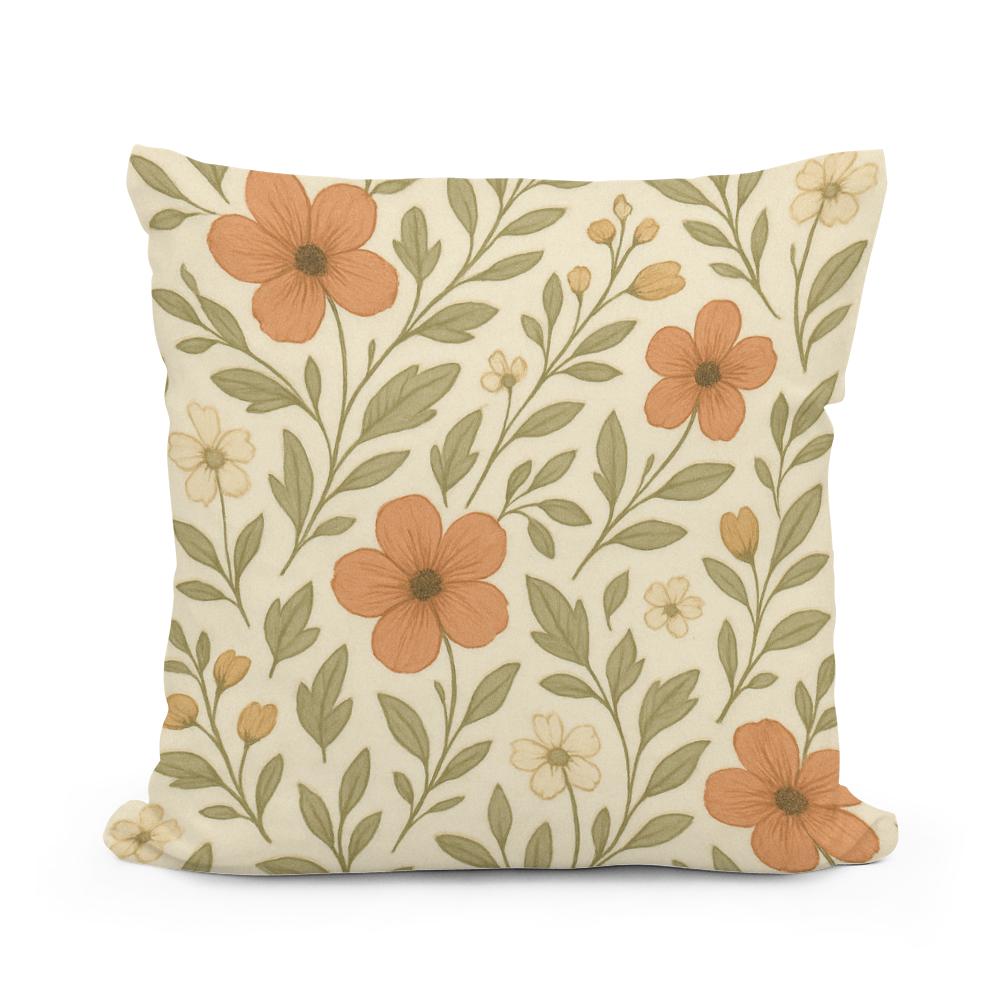 Terracotta Bloom Cotton Cushion