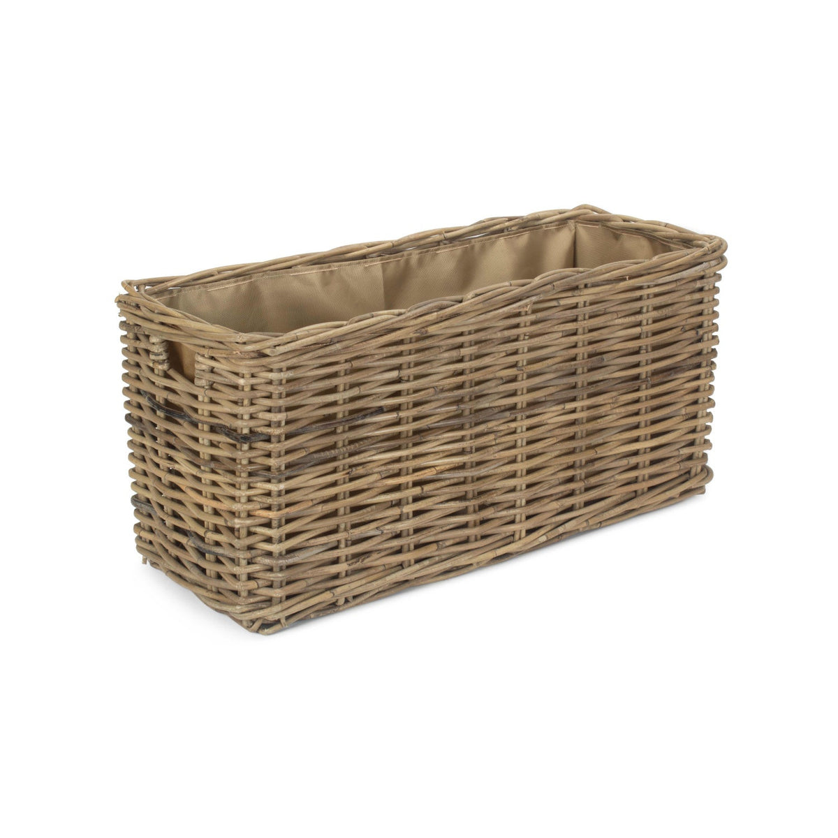 Small Under Bench Basket With Hessian Lining