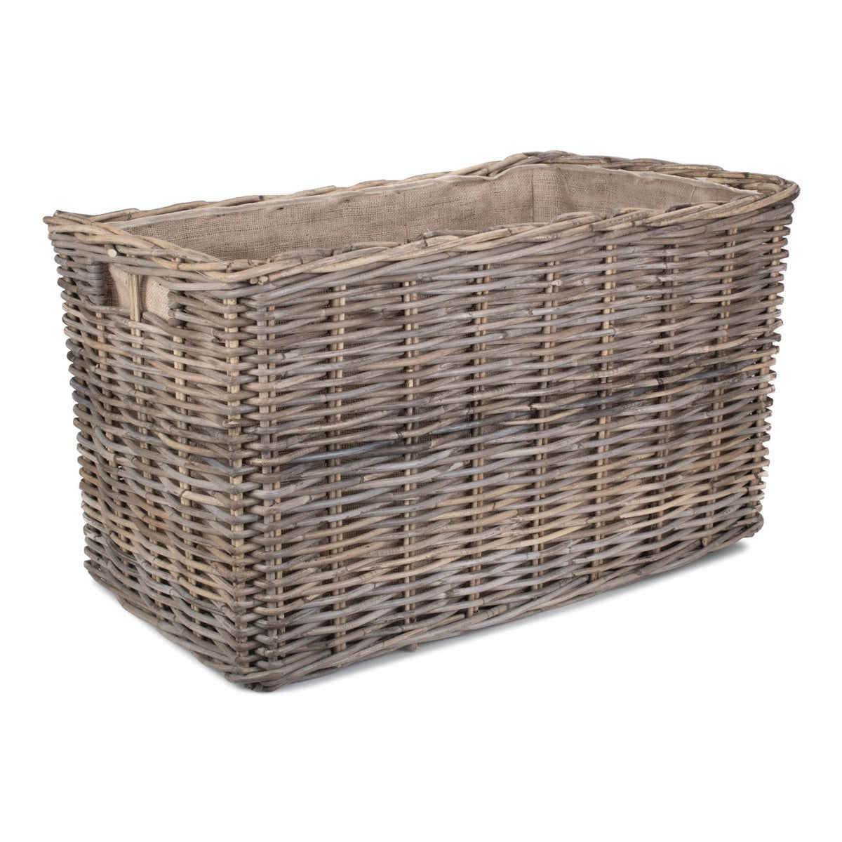 Large Under Bench Basket With Hessian Lining
