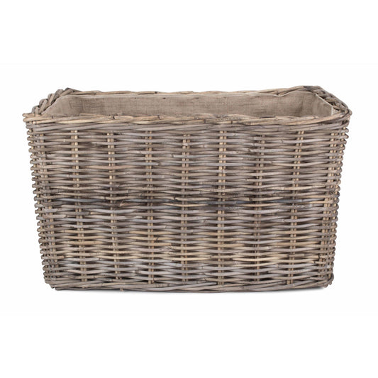 Large Under Bench Basket With Hessian Lining