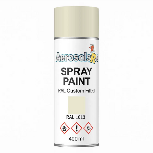 RAL 1013 Oyster White - 400ml Aerosol Spray Paint Any Finish