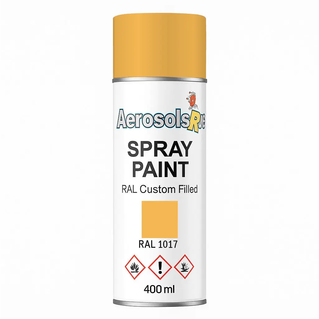 RAL 1017 Saffron Yellow - 400ml Aerosol Spray Paint Any Finish