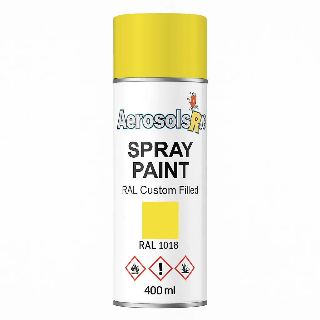 RAL 1018 Zinc Yellow  - 400ml Aerosol Spray Paint Any Finish