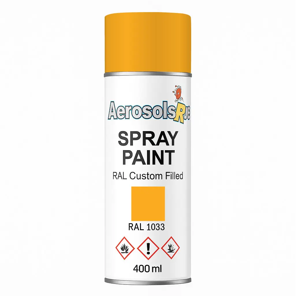 RAL 1033 Dahlia Yellow- 400ml Aerosol Spray Paint Any Finish