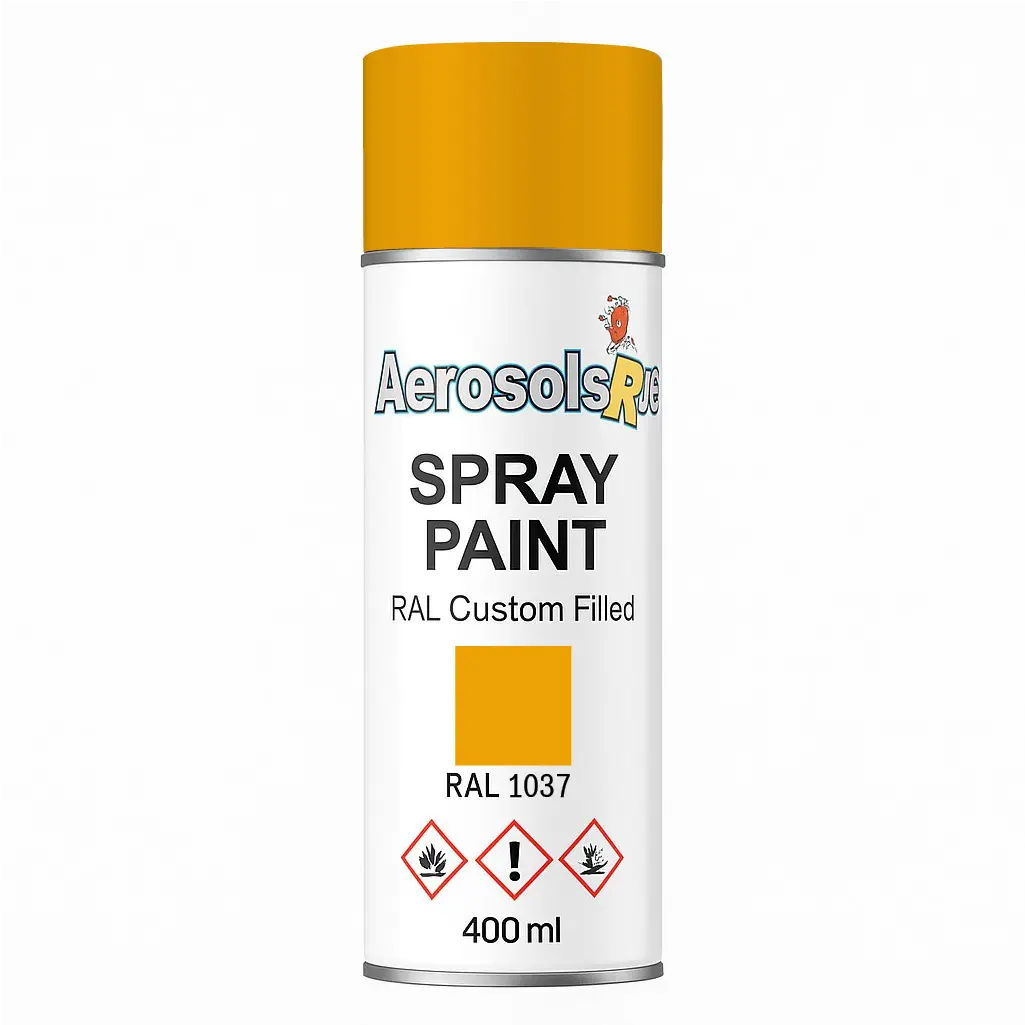 RAL 1037 Sunflower Yellow - 400ml Aerosol Spray Paint Any Finish