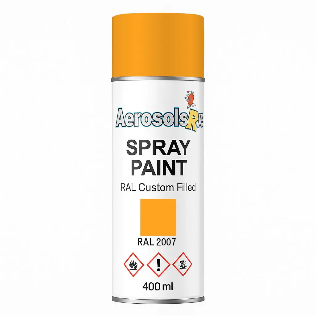 RAL 2007 Luminous Bright Orange - 400ml Aerosol Spray Paint Any Finish