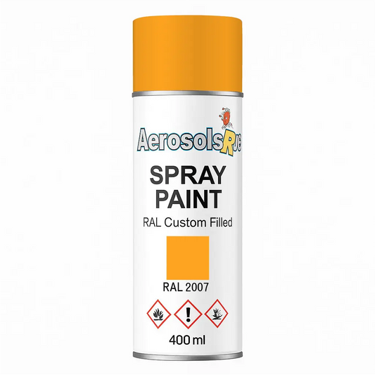 RAL 2007 Luminous Bright Orange - 400ml Aerosol Spray Paint Any Finish